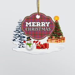Clan MacRae Ancient "Merry Christmas" Tartan Acrylic Ornament QW51 MacRae Ancient Tartan Tartan Christmas