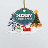 Clan Inglis Ancient "Merry Christmas" Tartan Acrylic Ornament WB50 Inglis Ancient Tartan Tartan Christmas