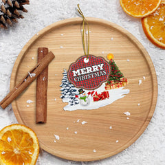 Clan Sinclair Modern "Merry Christmas" Tartan Acrylic Ornament PU30 Sinclair Modern Tartan Tartan Christmas