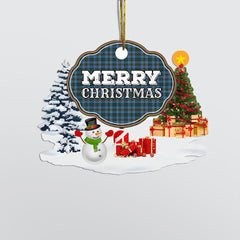 Clan Cockburn Modern "Merry Christmas" Tartan Acrylic Ornament CW47 Cockburn Modern Tartan Tartan Christmas