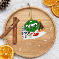 Clan Galloway District "Merry Christmas" Tartan Acrylic Ornament FY50 Galloway District Tartan Tartan Christmas