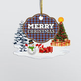 Clan Pennycook (Edinburgh) "Merry Christmas" Tartan Acrylic Ornament HY20 Pennycook (Edinburgh) Tartan Tartan Christmas