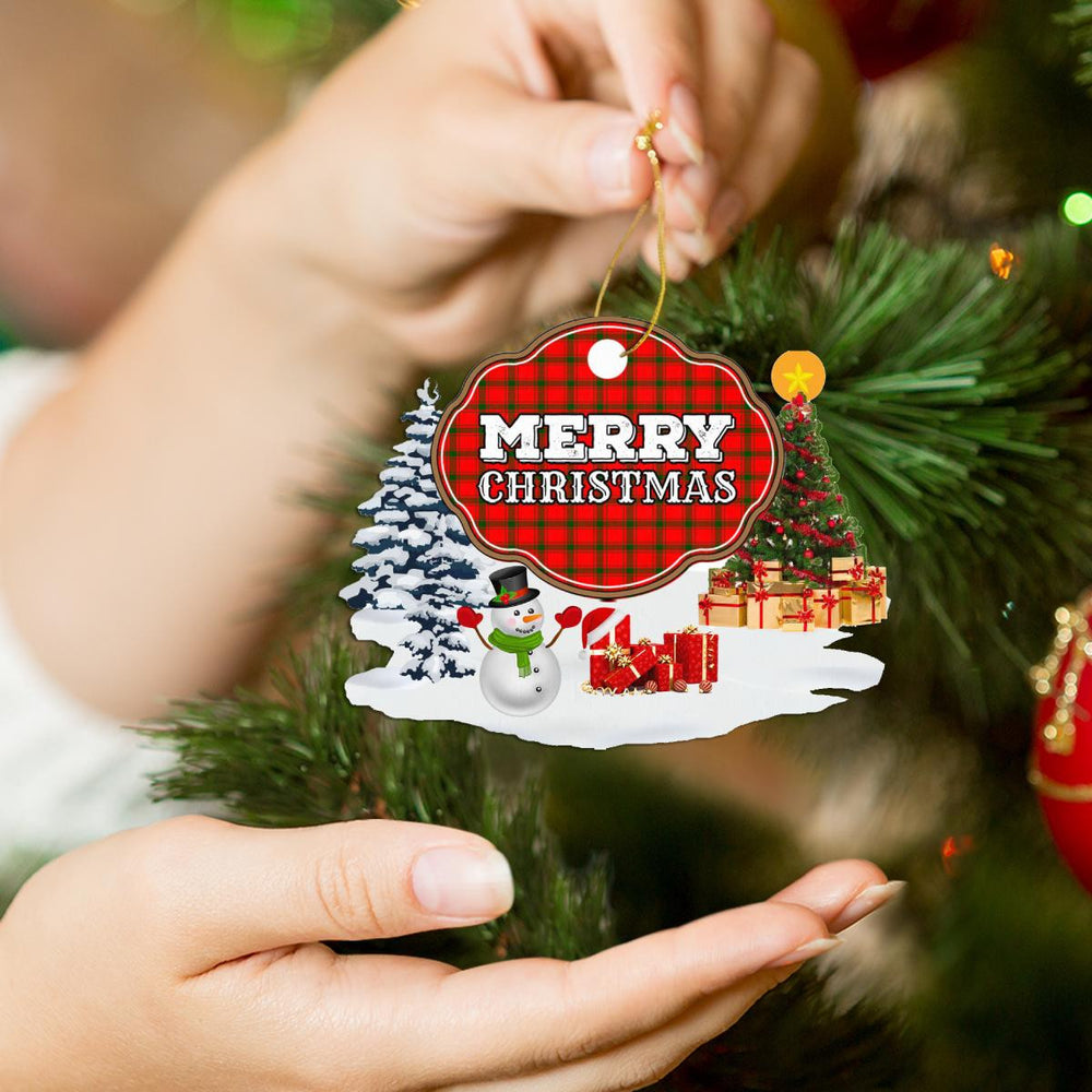Clan MacDonald of Sleat "Merry Christmas" Tartan Acrylic Ornament YM65 MacDonald of Sleat Tartan Tartan Christmas