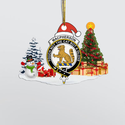 Clan MacPherson (Chief) Crest Tartan Acrylic Christmas Ornament YG98