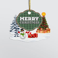 Clan MacDonald Lord of the Isles Hunting "Merry Christmas" Tartan Acrylic Ornament SU15 MacDonald Lord of the Isles Hunting Tartan Tartan Christmas