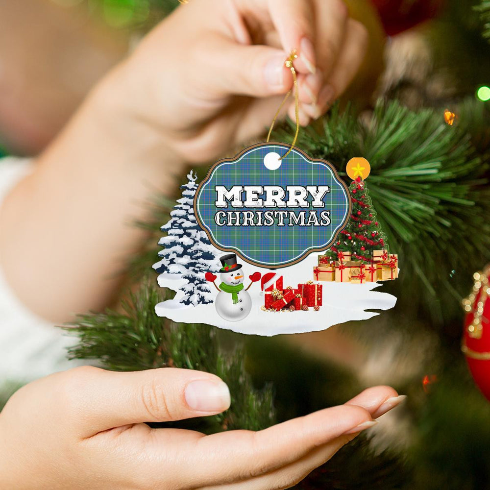 Clan MacIntyre Hunting Ancient "Merry Christmas" Tartan Acrylic Ornament PQ42 MacIntyre Hunting Ancient Tartan Tartan Christmas