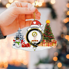 Clan Skirving Crest Tartan Acrylic Christmas Ornament OG15 Skirving Tartan Tartan Christmas