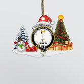 Clan Glendinning Crest Tartan Acrylic Christmas Ornament KB17 Glendinning Tartan Tartan Christmas
