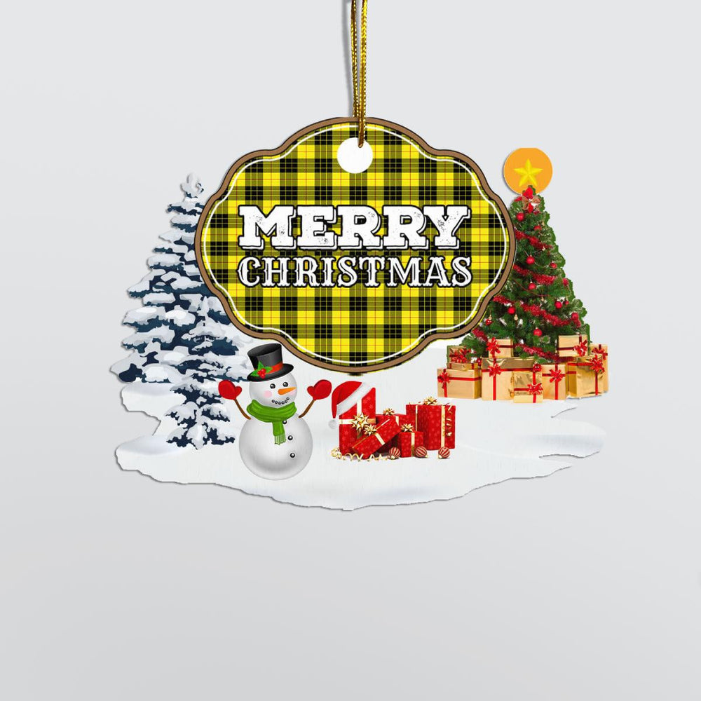 Clan MacLeod of Lewis Modern "Merry Christmas" Tartan Acrylic Ornament YW41 MacLeod of Lewis Modern Tartan Tartan Christmas