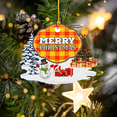 Clan MacMillan "Merry Christmas" Tartan Acrylic Ornament SS46 MacMillan Tartan Tartan Christmas
