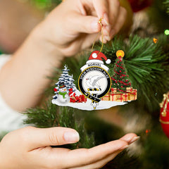 Clan Norvel (or Norvill) Crest Tartan Acrylic Christmas Ornament XM98 Norvel (or Norvill) Tartan Tartan Christmas