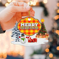 Clan MacMillan "Merry Christmas" Tartan Acrylic Ornament SS46 MacMillan Tartan Tartan Christmas