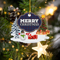 Clan Jewish Tartan "Merry Christmas" Tartan Acrylic Ornament EY53 Jewish Tartan Tartan Tartan Christmas