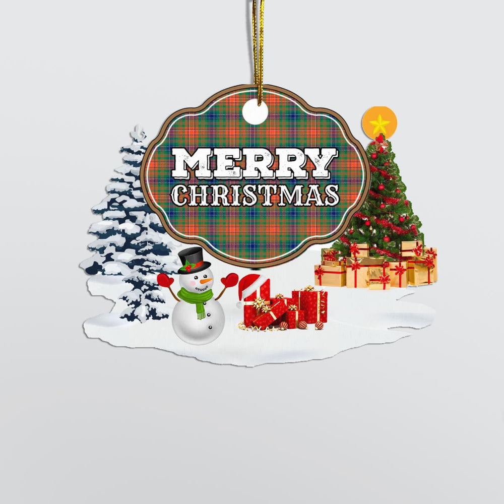 Clan Wilson Ancient "Merry Christmas" Tartan Acrylic Ornament QY66 Wilson Ancient Tartan Tartan Christmas