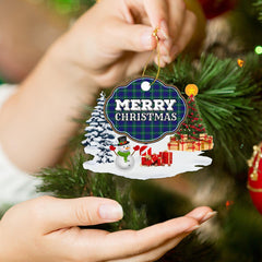 Clan Hamilton Hunting Modern "Merry Christmas" Tartan Acrylic Ornament SB22 Hamilton Hunting Modern Tartan Tartan Christmas