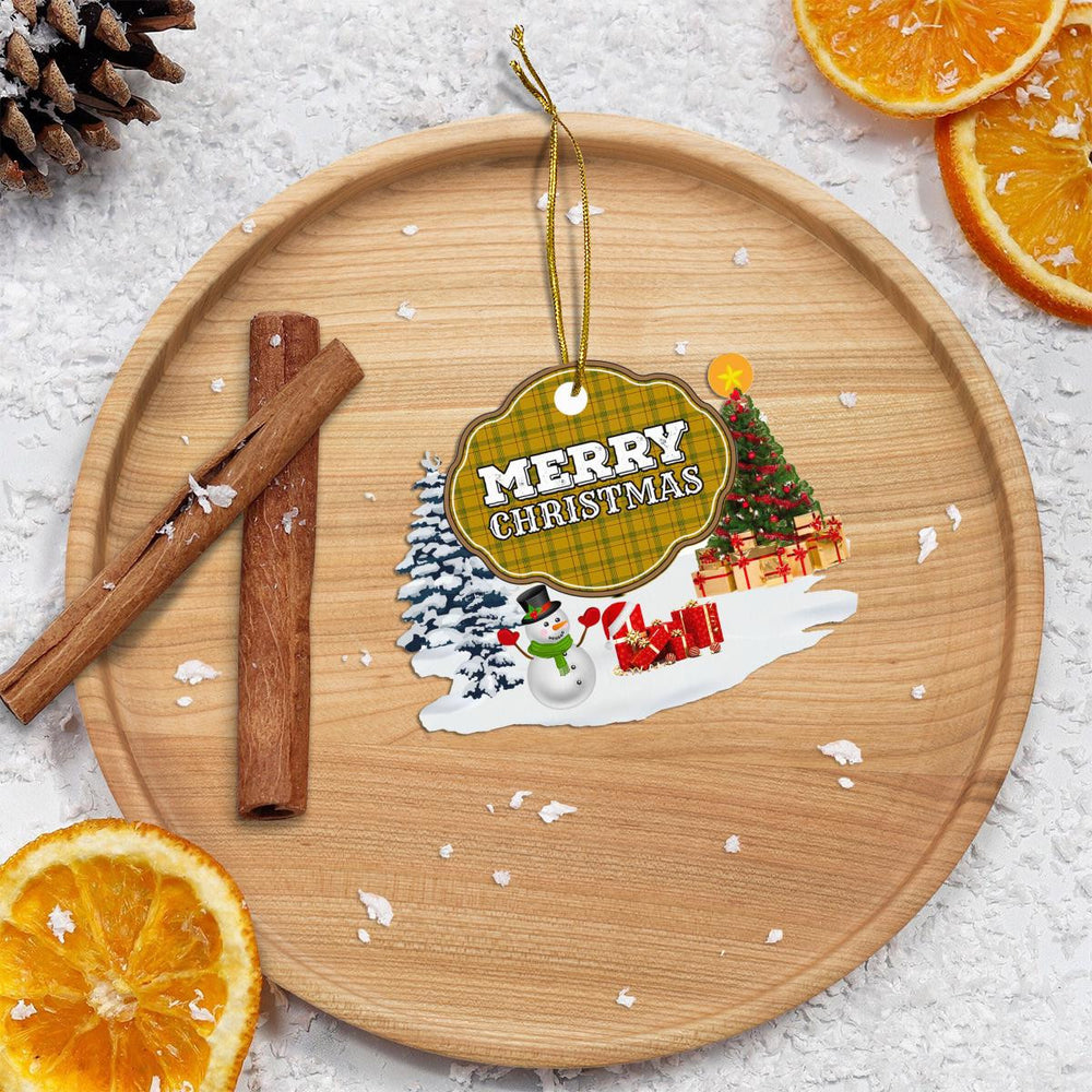 Clan Houston "Merry Christmas" Tartan Acrylic Ornament CK95 Houston Tartan Tartan Christmas