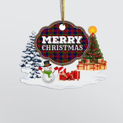 Clan Tennant "Merry Christmas" Tartan Acrylic Ornament