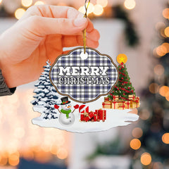 Clan Hannay "Merry Christmas" Tartan Acrylic Ornament EK45 Hannay Tartan Tartan Christmas