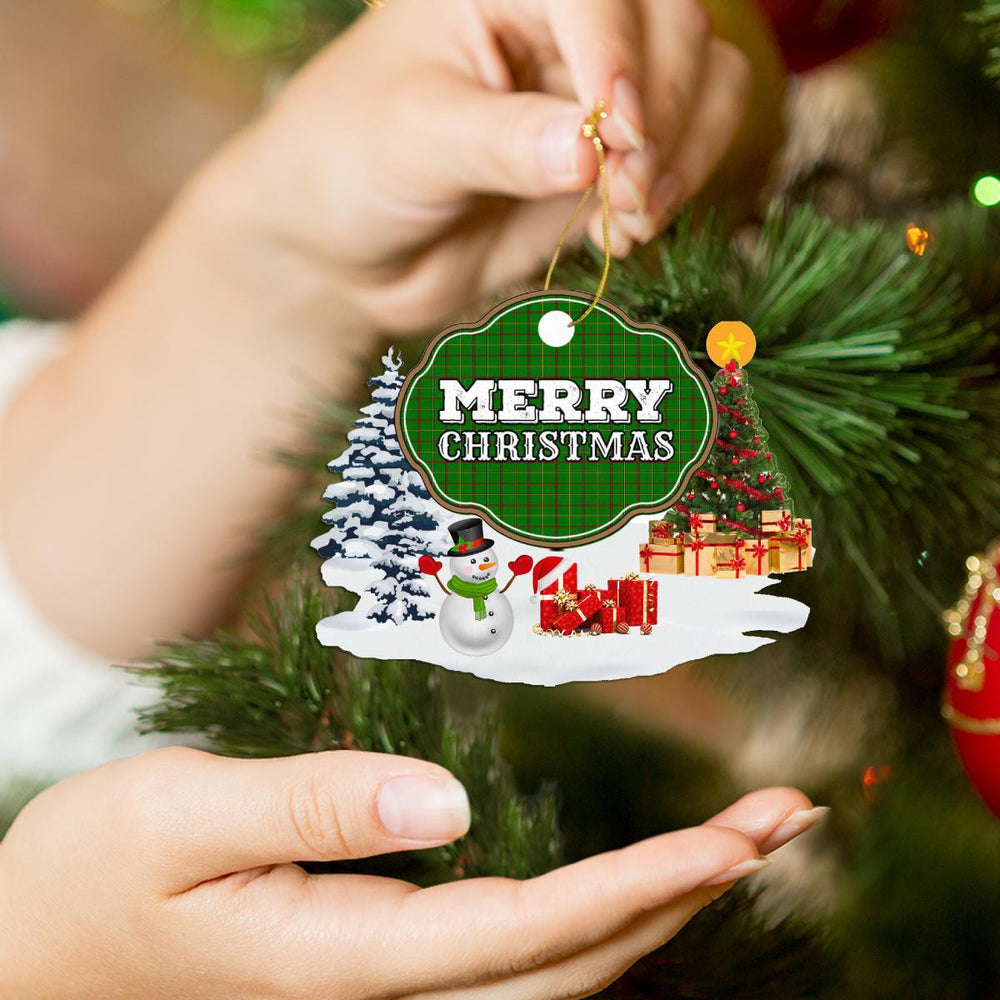 Clan Tribe of Mar "Merry Christmas" Tartan Acrylic Ornament KO50 Tribe of Mar Tartan Tartan Christmas