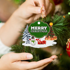 Clan Tribe of Mar "Merry Christmas" Tartan Acrylic Ornament KO50 Tribe of Mar Tartan Tartan Christmas