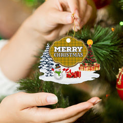 Clan Houston "Merry Christmas" Tartan Acrylic Ornament CK95 Houston Tartan Tartan Christmas