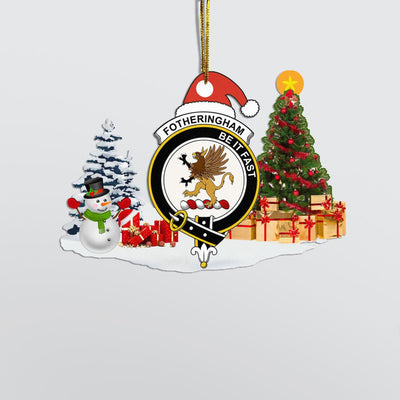 Clan Fotheringham Crest Tartan Acrylic Christmas Ornament XV86