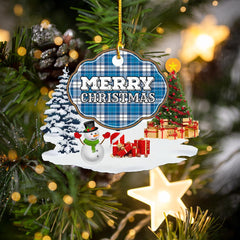 Clan Roberton "Merry Christmas" Tartan Acrylic Ornament MH75 Roberton Tartan Tartan Christmas