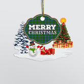 Clan Forsyth "Merry Christmas" Tartan Acrylic Ornament ZS70 Forsyth Tartan Tartan Christmas