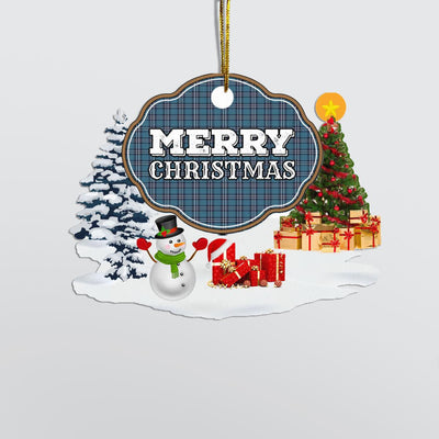Clan Earl of St Andrews "Merry Christmas" Tartan Acrylic Ornament