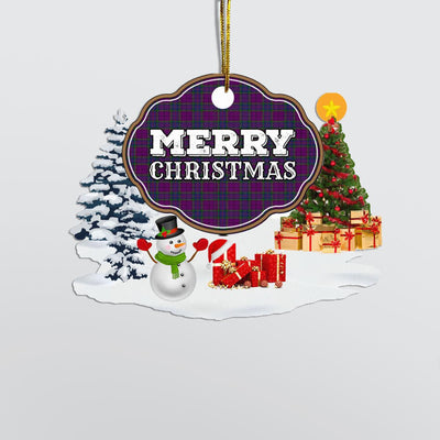 Clan Wardlaw "Merry Christmas" Tartan Acrylic Ornament