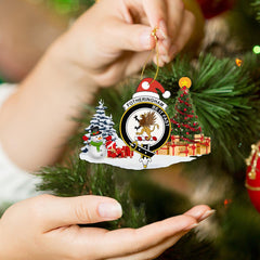 Clan Fotheringham Crest Tartan Acrylic Christmas Ornament XV86 Fotheringham Tartan Tartan Christmas