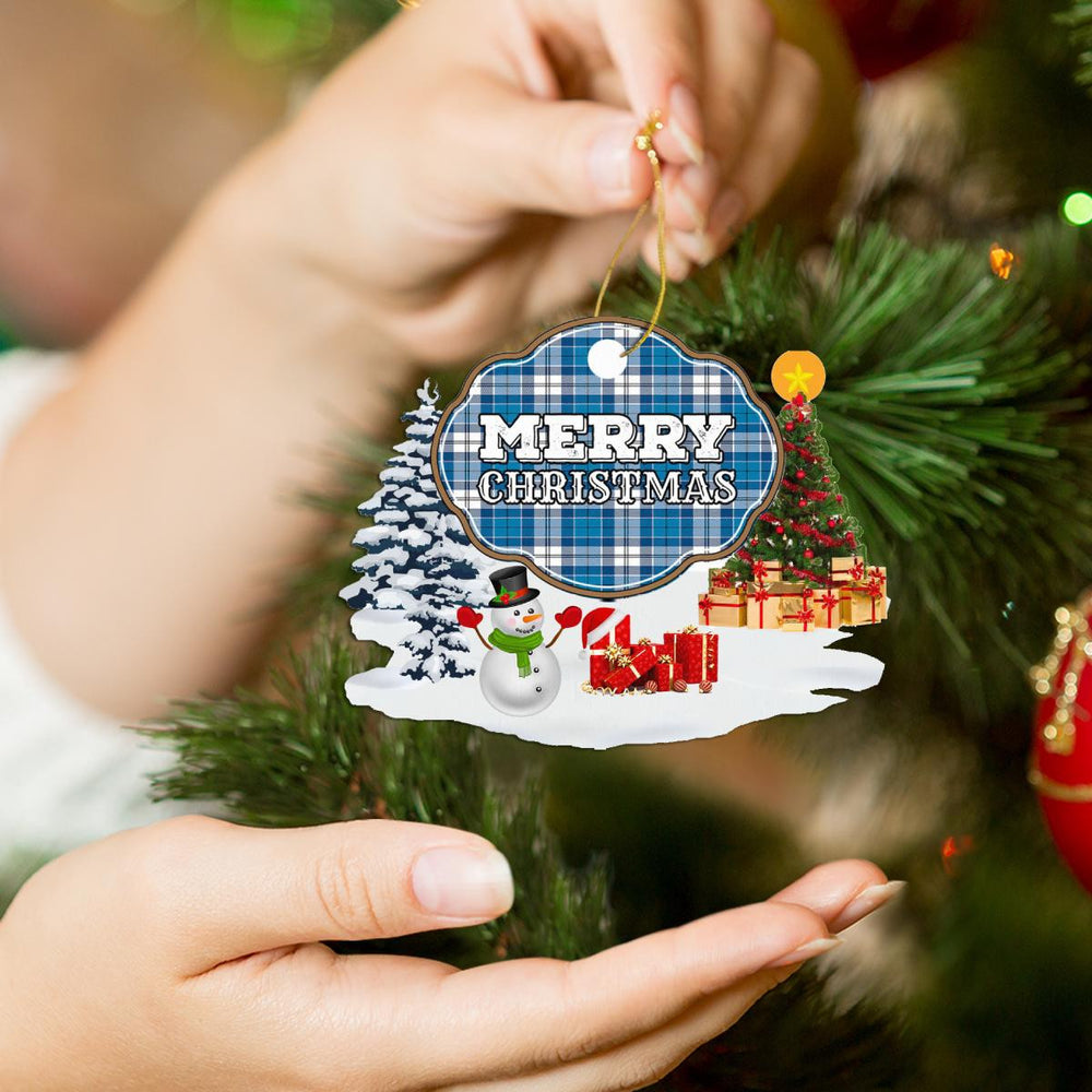 Clan Roberton "Merry Christmas" Tartan Acrylic Ornament MH75 Roberton Tartan Tartan Christmas