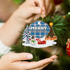 Clan Roberton "Merry Christmas" Tartan Acrylic Ornament MH75 Roberton Tartan Tartan Christmas