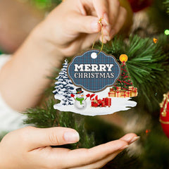 Clan Earl of St Andrews "Merry Christmas" Tartan Acrylic Ornament EX54 Earl of St Andrews Tartan Tartan Christmas