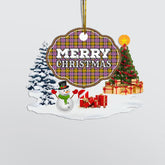 Clan Culloden Ancient "Merry Christmas" Tartan Acrylic Ornament TB48 Culloden Ancient Tartan Tartan Christmas