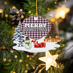 Clan MacPherson Hunting Modern "Merry Christmas" Tartan Acrylic Ornament YT17 MacPherson Hunting Modern Tartan Tartan Christmas