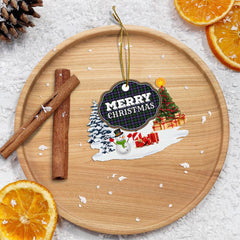 Clan Galbraith Modern "Merry Christmas" Tartan Acrylic Ornament GN82 Galbraith Modern Tartan Tartan Christmas