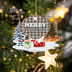 Clan MacPherson Dress Ancient "Merry Christmas" Tartan Acrylic Ornament AP87 MacPherson Dress Ancient Tartan Tartan Christmas