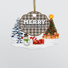 Clan MacPherson Dress Ancient "Merry Christmas" Tartan Acrylic Ornament AP87 MacPherson Dress Ancient Tartan Tartan Christmas