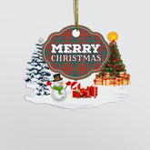 Clan Matheson Ancient "Merry Christmas" Tartan Acrylic Ornament LH24 Matheson Ancient Tartan Tartan Christmas