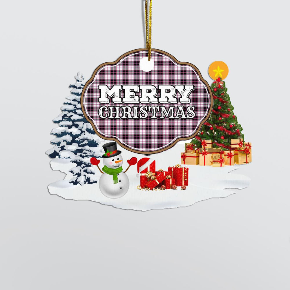 Clan MacPherson Hunting Modern "Merry Christmas" Tartan Acrylic Ornament YT17 MacPherson Hunting Modern Tartan Tartan Christmas