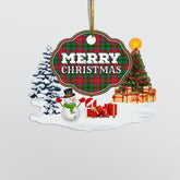 Clan MacCulloch "Merry Christmas" Tartan Acrylic Ornament IB45 MacCulloch Tartan Tartan Christmas