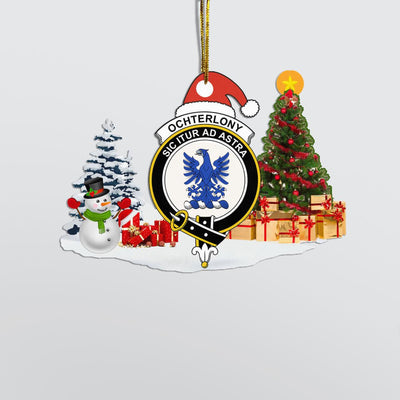 Clan Ochterlony Crest Tartan Acrylic Christmas Ornament CP98