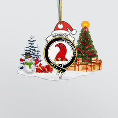 Clan MacNicol (of Scorrybreac) Crest Tartan Acrylic Christmas Ornament BC42 MacNicol (of Scorrybreac) Tartan Tartan Christmas