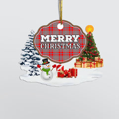 Clan Moubray "Merry Christmas" Tartan Acrylic Ornament JO34 Moubray Tartan Tartan Christmas