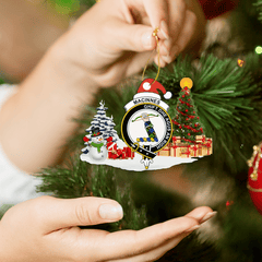 Clan MacInnes Crest Tartan Acrylic Christmas Ornament DA95 MacInnes Tartan Tartan Christmas