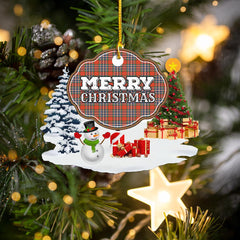 Clan MacFarlane Ancient "Merry Christmas" Tartan Acrylic Ornament RD74 MacFarlane Ancient Tartan Tartan Christmas