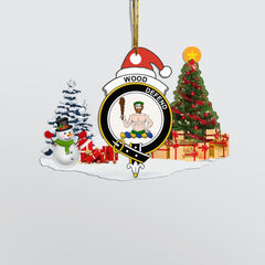 Clan Wood Crest Tartan Acrylic Christmas Ornament HW17 Wood Tartan Tartan Christmas