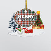 Clan MacDuff Dress Ancient "Merry Christmas" Tartan Acrylic Ornament IJ92 MacDuff Dress Ancient Tartan Tartan Christmas