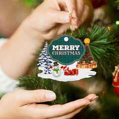Clan Lauder "Merry Christmas" Tartan Acrylic Ornament VR90 Lauder Tartan Tartan Christmas
